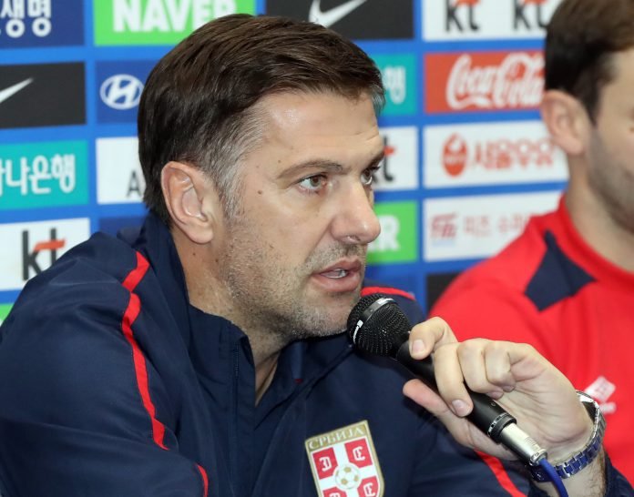 Serbian national soccer team in South Korea